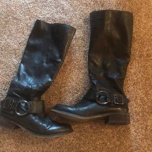 Justfab black leather boots